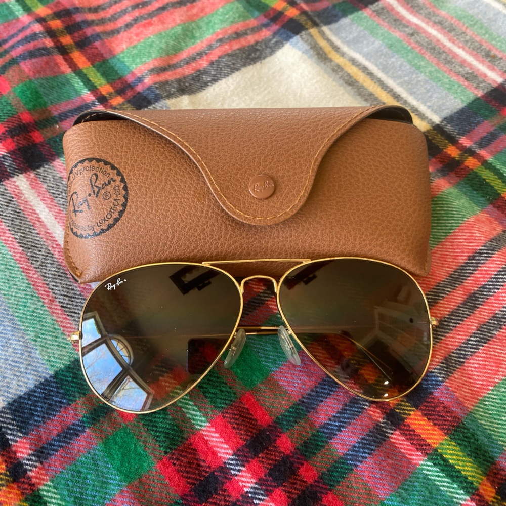 Ray Ban Aviator 3025 Large Metal Made in Italy Vintage.